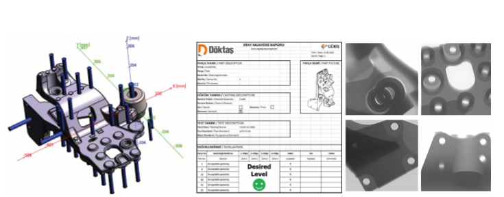 Specification and X-ray quality inspection results  