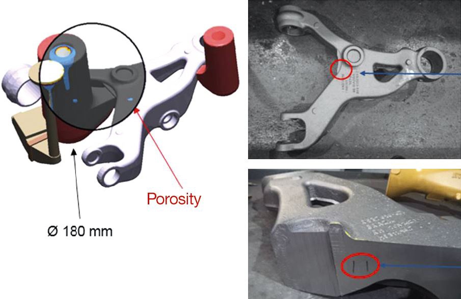 Fig. 1: Project optimized using simulation in the traditional way - some porosity still remained 