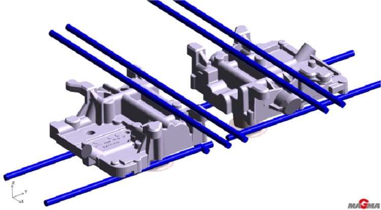 Cooling line layout 